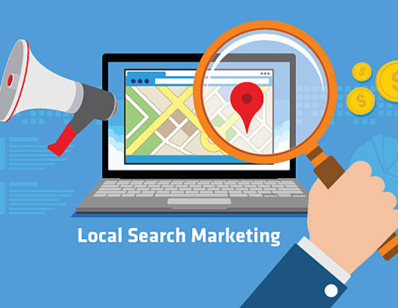 local search marketing vector illustration design concept